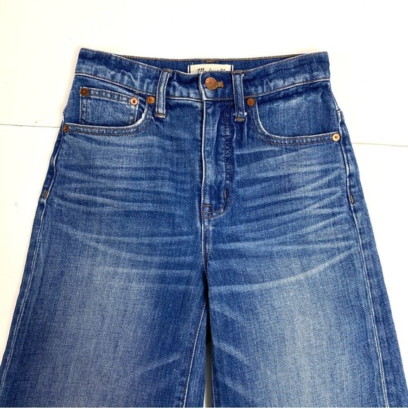 MADEWELL Wide Leg Crop High Rise Jeans in Frida Wash Size 24 Style G1612 - Picture 3 of 9